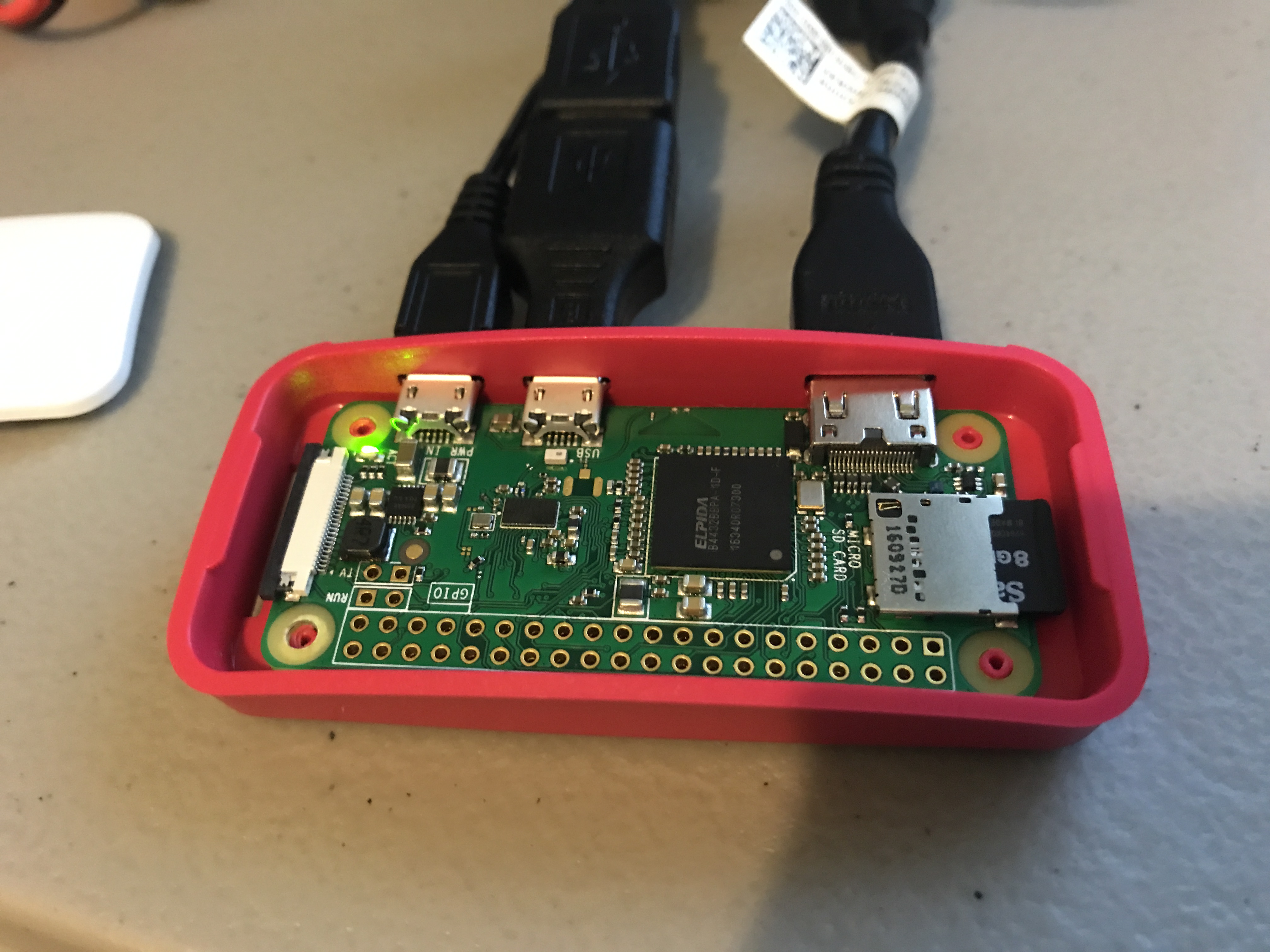 Raspberry Pi Zero in a case